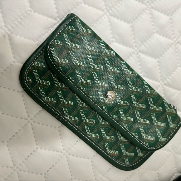 Green patterned tote bag with wallet - brand new, never used - Picture 5 of 10